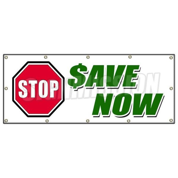 120 in Height, 0.01 in Width, Vinyl, 48" x 120", B-120 Stop Save Now